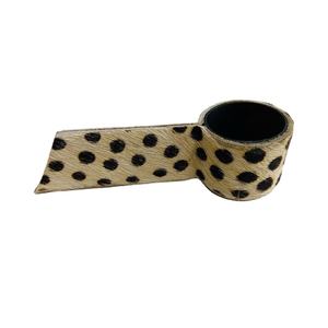 Most Trading Eco-Friendly Black Dots Leather <b>Tealight</b> Candle <b>Holder</b> Home Decoration for Christmas Sell - Product Image 1