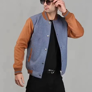 OEM ODM College Letterman Varsity <b>Jacket</b> Custom Embroidery Wool <b>Leather</b> Baseball <b>Jacket</b> - Product Image 5