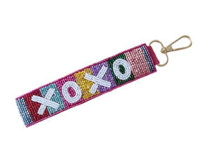 <b>Blue</b> Yellow <b>Jumper</b> Beaded Strap Keyring Glass Seed Bead Equestrian Text Handbag Charm Backpack Accessories Lobster Clasp Key Rin - Product Image 5