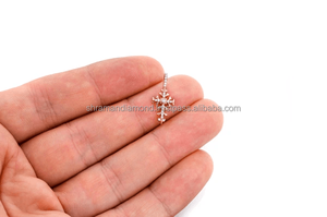 Vintage Religious 14K <b>Solid</b> <b>Gold</b> Hip Hop <b>Pendant</b> Necklace Sparkling Natural Diamond Jesus Filigree Cross Fine <b>Pendants</b> Charms - Product Image 5