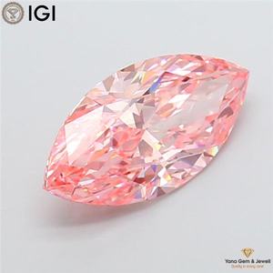 Diamant de laboratoire CVD VS1 Clarity, couleur rose vif fantaisie, taille marquise, certifié IGI pour un chef-d'œuvre éternel, 4,00 CARAT - Product Image 4