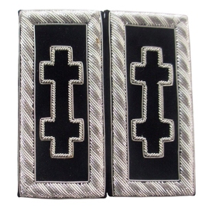 Epaulette de Caballero Templario para Gran Campamento, Bordado de Hilo Metálico, para Abrigo de Gala, Regalia Masónica - Product Image 1