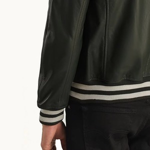 Veste universitaire premium pour homme, manteau de baseball personnalisé, mélange de laine, manches en cuir, service d'échantillons OEM ODM - Product Image 4