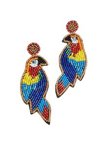 Pendientes Largos de Moda con Diseño de Leopardo Bordado con Cuentas, Color Rosa, con Acabado Hermoso y Elegante de Hiba Enterprises - Product Image 5