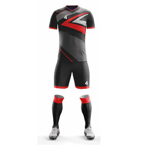 Tenues de sport personnalisées grande taille à motif imprimé, maillots de football à manches courtes, kits de sport, uniformes de basketball et de football - Product Image 5
