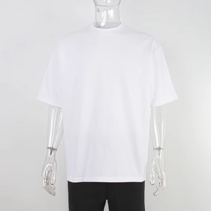 T-shirts décontractés surdimensionnés pour hommes, personnalisables à faible MOQ, couleurs unies, broderie vintage, 100% coton, été - Product Image 5