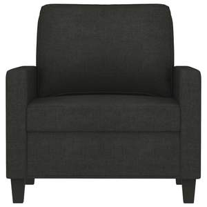 Fauteuil individuel en tissu noir (100 % polyester) pour salon, avec structure en métal et textilène, au design élégant - Product Image 3