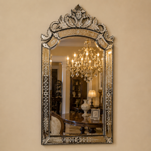 Miroir mural baroque vénitien vintage décoratif |   Miroir en verre de style antique de luxe pour la décoration intérieure du salon et de la chambre - Product Image 2