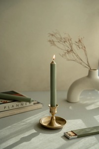 Handmade <b>Brass</b> Eco-Friendly <b>Candlestick</b> <b>Holder</b> with Embossed Gold Design for Christmas and Weddings Home Decor - Product Image 3