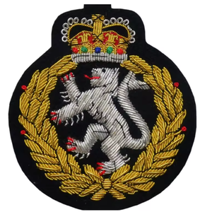 Handmade Luxury Gold Bullion Wire Embroidery Patch – 3D Custom Crest & Royal Crown Badge for High-End Blazers and Apparel - Product Image 4