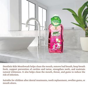 Bain de bouche pour enfants aux herbes, saveur fraise, sans alcool, antibactérien, nettoyage buccal doux, haleine fraîche, sûr pour les enfants - Meilleures ventes - Product Image 4