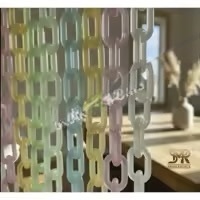 ILAHI's Modern Art Deco Eco-Friendly Acrylic Vertical Pattern Chain Wall Accents Handmade Hanging Decor <b>Ornamental</b> Architecture - Product Image 1