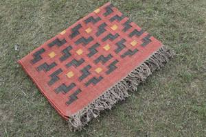 Tapis Kilim en jute tissé à la main, réversible, en fibres naturelles, pour salon et hôtel, prix de gros - Product Image 2