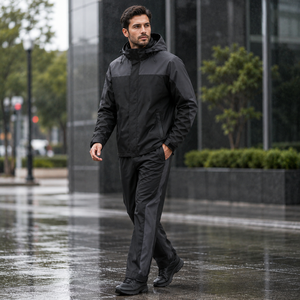 Chándal Deportivo Impermeable Ligero y Ecológico para Hombre, con Capucha, Color Sólido, Estilo Deportivo, Bolsillos Laterales, Logotipo Personalizado OEM - Product Image 6