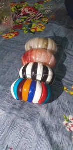 Brazalete de cuentas de resina de moda Acabado pulido y pulido-Accesorio de joyería popular - Product Image 4