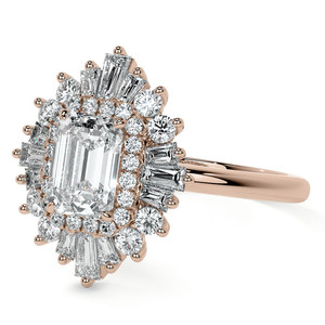 Anillo de Compromiso Gema Creative Natural de Oro de 18k con Diamante Cultivado en Laboratorio de Corte Radiante Estilo Art Deco, Certificado por IGI para Aniversario de Bodas - Product Image 2