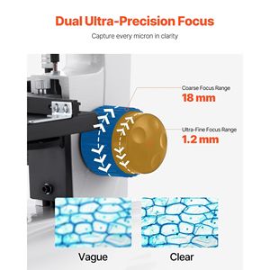 Microscopio Binocular Compuesto Profesional para Adultos con Aumento de 40-2000X, Luz LED y Adaptador para Teléfono - Product Image 3