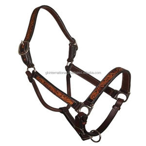 Bandeau de nez de cheval floral en cuir repoussé de qualité supérieure - Product Image 6