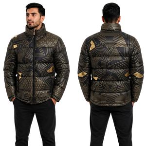 Chaqueta Acolchada para Hombre con Estampado Tie Dye Arcoíris, de Poliéster, Cómoda, Transpirable, Estilo Urbano - Product Image 5