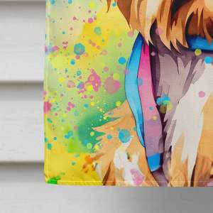 Yorkshire Terrier Hippie gran porche poste decorativo patio Banner Multicolor colgante de pared poliéster casa tamaño ilustraciones Multicolor - Product Image 4