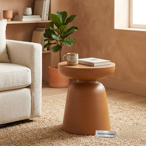 Table basse moderne de luxe en aluminium moulé, tabouret d'appoint minimaliste en forme de champignon, finition mate, table d'appoint pour la maison et l'hôtellerie - Product Image 1