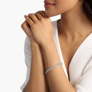 Bracelet chaîne élégant en moissanite et diamant, argent sterling 925, bijoux de luxe pour femmes, mode hip-hop - Product Image 2