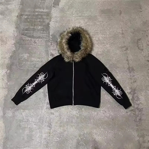 เสื้อฮู้ดซิปผู้หญิงสไตล์ Y2K ลายกราฟิกโกธิค สตรีทแวร์ลำลองทรงหลวม - Product Image 2