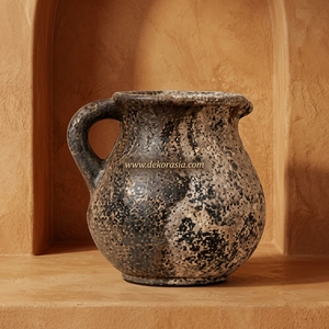 Gravoso Pichet Vase Rustique en Céramique, Carafe Artisanale en Terre Cuite, Récipient Décoratif, Vente en Gros - Product Image 4