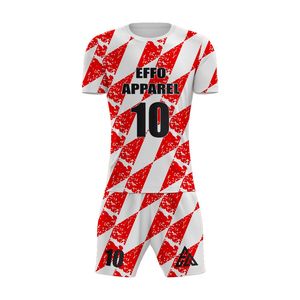Maillot de sport personnalisé léger 100 % polyester à manches courtes, design personnalisé pour équipe de football, uniforme de football - Product Image 3