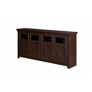 4-Door Farmhouse-Style TV Stand and Coffee Table Barn-Design Buffet <b>Sideboard</b> and Bar Cabinet for Home or Office Use - Product Image 5