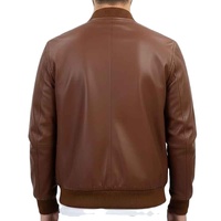 Blouson aviateur en cuir véritable pour homme, coupe slim, style pilote, fermeture éclair, veste d'hiver décontractée, classique, noir, vêtement d'extérieur tendance