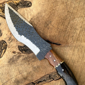 Ensemble de couteaux de survie en acier au carbone pour l'extérieur avec manche en bois et étui en cuir, bord lisse, design durable - Product Image 5