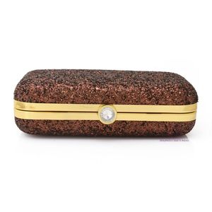 Beautiful Trendy <b>Glittering</b> Chocolate Clutch Purse for Women Evening Clutch <b>Bag</b> with Detachable Chain Strap for women Hand <b>Bags</b> - Product Image 4