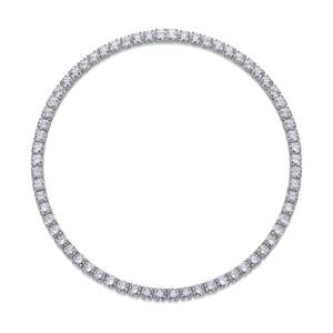 Unique Design Luxury Iced Out Moissanite Tennis Chain Necklace Hip Hop Moissanite Diamond Look Solid Available At Best Price - Product Image 5