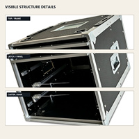 Flight case 6U avec rail coulissant réglable