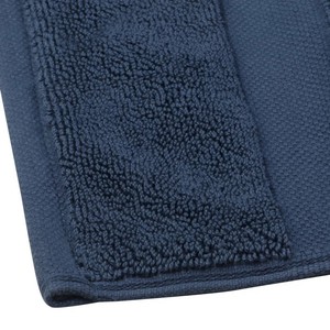 Solid Bath Rug Rectangle 100% Tufted Cotton Non-Slip Rubber Backing Machine Washable Home Use - Product Image 3