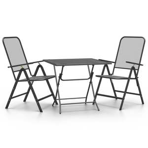 Ensemble de salle à manger de jardin anthracite - Product Image 2
