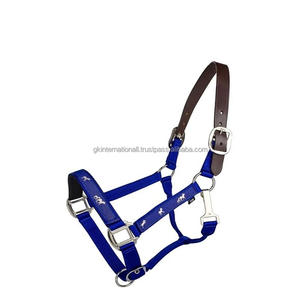 Harnais pour cheval en nylon double épaisseur avec motif cheval et quincaillerie nickelée - Product Image 3