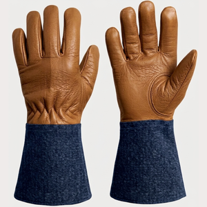 USA Direct Factory New Cowhide Split Leather Leather Welding Gloves Fireproof Wear-Resistant Palm Coated Electrical Insulating - Product Image 4