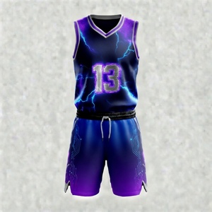 Inter <b>School</b> Basketball Team <b>Kit</b> Lightweight Game Jersey And Shorts Set For Tournament Play And Sports Day Events - Product Image 1