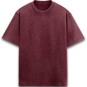 T-shirt vintage délavé à l'acide, personnalisable, en coton, à manches courtes, style streetwear décontracté, vente en gros - Product Image 3