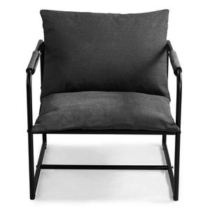 30*30*27.5inch Grey Cushion Oxford Cloth Courtyard Iron Garden Sofa Stylish Outdoor Furniture - Product Image 1