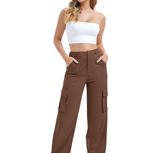 Pantalon cargo jogger en coton super doux pour femmes, nouveau design, décontracté, respirant, prix avantageux, vente en gros - Product Image 3