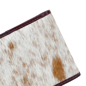 Portefeuille en cuir de vachette fait main de qualité supérieure pour hommes, portefeuille en cuir à poils, design fin, portefeuille à double pli, cuir véritable durable - Product Image 2