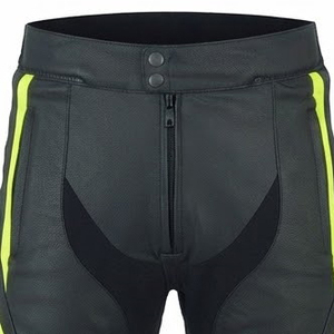 Traje de Motociclismo de Dos Piezas de Cuero Vacuno Genuino Negro de Alta Calidad con Paneles de Protección CE y Cremallera Completa - Product Image 4