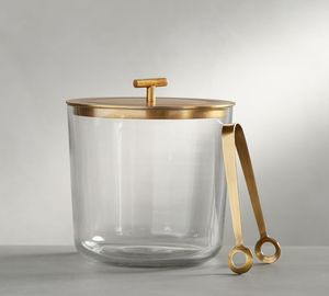 Cubo de hielo decorativo de acero inoxidable con acabado dorado y tapa de cúpula, ideal para el hogar, bares, hoteles, restaurantes y eventos. - Product Image 6