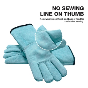 Gants de soudure en cuir de vachette pour la sécurité industrielle, résistants aux flammes, résistants à l'abrasion, durables, flexibles, pour la lutte contre les incendies - Product Image 5