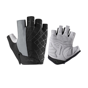 Gants de cyclisme mi-doigts antidérapants en polyester respirant avec fermeture à lacets pour homme – Hiver - Product Image 3