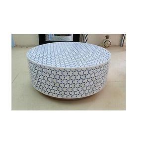 Mesa con Incrustaciones de Hueso de ILAHI, Diseño Moderno con Detalles de Ágata, Almacenamiento Portátil, Muebles para el Hogar - Product Image 4