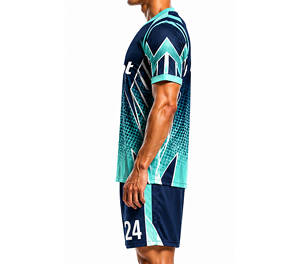 2024 conjunto de camisetas de fútbol, uniforme de fútbol impreso personalizado, conjunto de camisetas de fútbol para hombres - Product Image 6
